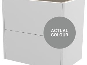 Duarti By Calypso Cascade 600mm Slimline 2 Drawer Wall Hung Vanity Unit - Twilight Grey