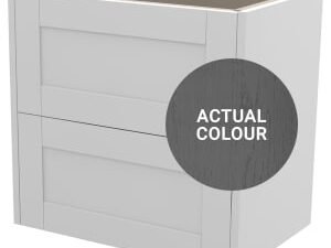 Duarti By Calypso Highwood 600mm Slimline 2 Drawer Wall Hung Vanity Unit - Panther Grey