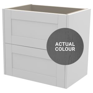 Duarti By Calypso Highwood 600mm Slimline 2 Drawer Wall Hung Vanity Unit – Panther Grey