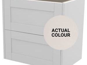 Duarti By Calypso Highwood 600mm Slimline 2 Drawer Wall Hung Vanity Unit - Taupe