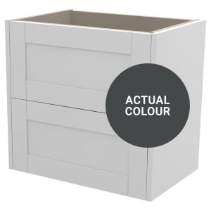 Duarti By Calypso Highwood 600mm Slimline 2 Drawer Wall Hung Vanity Unit – Midnight Grey