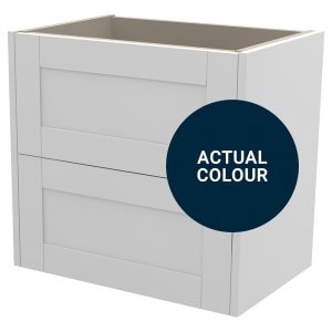 Duarti By Calypso Highwood 600mm Slimline 2 Drawer Wall Hung Vanity Unit – Midnight Blue