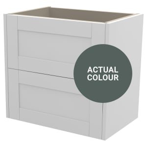 Duarti By Calypso Highwood 600mm Slimline 2 Drawer Wall Hung Vanity Unit – Woodland Green