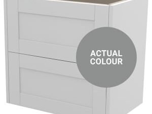 Duarti By Calypso Highwood 600mm Slimline 2 Drawer Wall Hung Vanity Unit - Twilight Grey