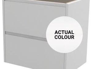Duarti By Calypso Beaufort 600mm Slimline 2 Drawer Wall Hung Vanity Unit - White Varnish