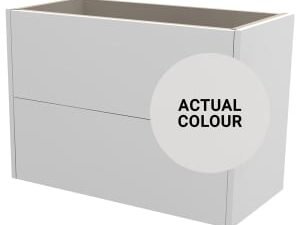 Duarti By Calypso Cascade 800mm Slimline 2 Drawer Wall Hung Vanity Unit - Mirror Grey
