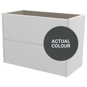 Duarti By Calypso Cascade 800mm Slimline 2 Drawer Wall Hung Vanity Unit – Midnight Grey