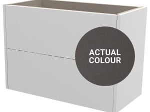 Duarti By Calypso Cascade 800mm Slimline 2 Drawer Wall Hung Vanity Unit - Galaxy Grey