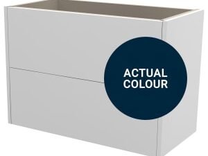Duarti By Calypso Cascade 800mm Slimline 2 Drawer Wall Hung Vanity Unit - Midnight Blue
