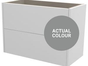 Duarti By Calypso Cascade 800mm Slimline 2 Drawer Wall Hung Vanity Unit - Twilight Grey