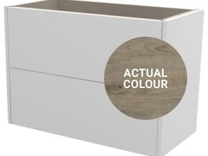 Duarti By Calypso Cascade 800mm Slimline 2 Drawer Wall Hung Vanity Unit - Grey Bark