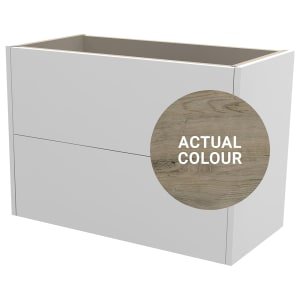 Duarti By Calypso Cascade 800mm Slimline 2 Drawer Wall Hung Vanity Unit – Grey Bark