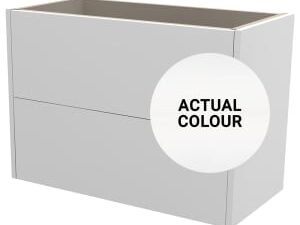 Duarti By Calypso Cascade 800mm Slimline 2 Drawer Wall Hung Vanity Unit - Matt White