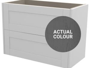 Duarti By Calypso Highwood 800mm Slimline 2 Drawer Wall Hung Vanity Unit - Panther Grey