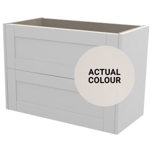 Duarti By Calypso Highwood 800mm Slimline 2 Drawer Wall Hung Vanity Unit – Taupe