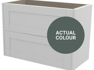 Duarti By Calypso Highwood 800mm Slimline 2 Drawer Wall Hung Vanity Unit - Woodland Green