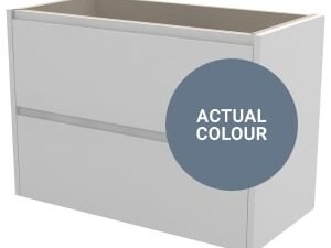 Duarti By Calypso Beaufort 800mm Slimline 2 Drawer Wall Hung Vanity Unit - Bermuda Blue