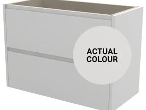 Duarti By Calypso Beaufort 800mm Slimline 2 Drawer Wall Hung Vanity Unit - Grey Varnish
