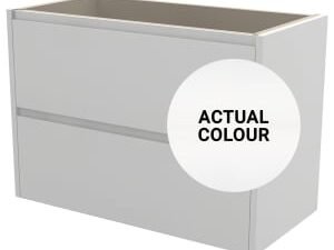 Duarti By Calypso Beaufort 800mm Slimline 2 Drawer Wall Hung Vanity Unit - White Varnish