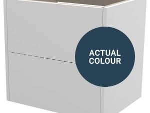 Duarti By Calypso Cascade 600mm Full Depth 2 Drawer Wall Hung Vanity Unit - Twilight Blue