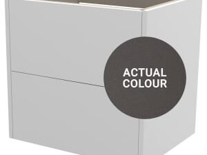 Duarti By Calypso Cascade 600mm Full Depth 2 Drawer Wall Hung Vanity Unit - Galaxy Grey