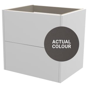 Duarti By Calypso Cascade 600mm Full Depth 2 Drawer Wall Hung Vanity Unit – Galaxy Grey