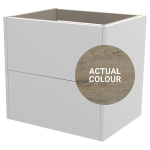 Duarti By Calypso Cascade 600mm Full Depth 2 Drawer Wall Hung Vanity Unit – Grey Bark