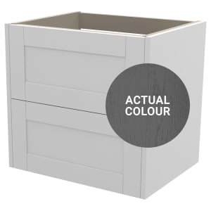 Duarti By Calypso Highwood 600mm Full Depth 2 Drawer Wall Hung Vanity Unit – Panther Grey