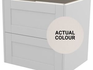 Duarti By Calypso Highwood 600mm Full Depth 2 Drawer Wall Hung Vanity Unit - Taupe