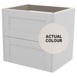 Duarti By Calypso Highwood 600mm Full Depth 2 Drawer Wall Hung Vanity Unit – Taupe