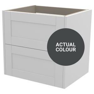 Duarti By Calypso Highwood 600mm Full Depth 2 Drawer Wall Hung Vanity Unit – Midnight Grey