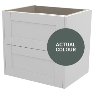 Duarti By Calypso Highwood 600mm Full Depth 2 Drawer Wall Hung Vanity Unit – Woodland Green