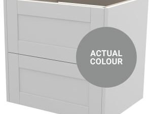 Duarti By Calypso Highwood 600mm Full Depth 2 Drawer Wall Hung Vanity Unit - Twilight Grey