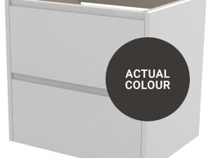 Duarti By Calypso Beaufort 600mm Full Depth 2 Drawer Wall Hung Vanity Unit - Ember Grey