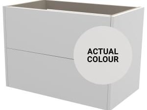 Duarti By Calypso Cascade 800mm Full Depth 2 Drawer Wall Hung Vanity Unit - Mirror Grey
