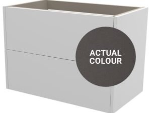 Duarti By Calypso Cascade 800mm Full Depth 2 Drawer Wall Hung Vanity Unit - Galaxy Grey