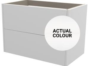 Duarti By Calypso Cascade 800mm Full Depth 2 Drawer Wall Hung Vanity Unit - Mirror White