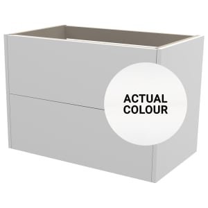 Duarti By Calypso Cascade 800mm Full Depth 2 Drawer Wall Hung Vanity Unit – Mirror White