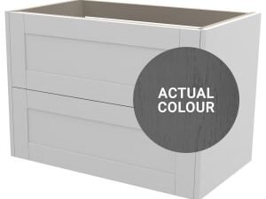 Duarti By Calypso Highwood 800mm Full Depth 2 Drawer Wall Hung Vanity Unit - Panther Grey