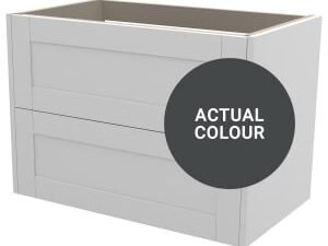 Duarti By Calypso Highwood 800mm Full Depth 2 Drawer Wall Hung Vanity Unit - Midnight Grey