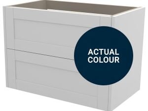 Duarti By Calypso Highwood 800mm Full Depth 2 Drawer Wall Hung Vanity Unit - Midnight Blue
