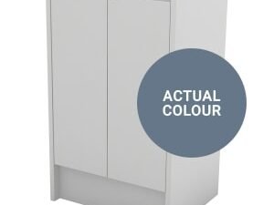 Duarti By Calypso Beaufort 500mm Slimline 2 Door Floor Standing Vanity Unit - Bermuda Blue