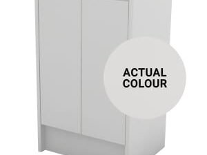 Duarti By Calypso Beaufort 500mm Slimline 2 Door Floor Standing Vanity Unit - Grey Varnish