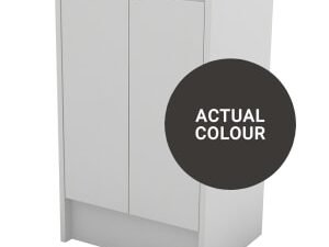 Duarti By Calypso Beaufort 500mm Slimline 2 Door Floor Standing Vanity Unit - Ember Grey