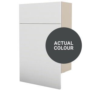 Duarti By Calypso Cascade 500mm Floor Reaching Slimline Toilet Unit – Midnight Grey