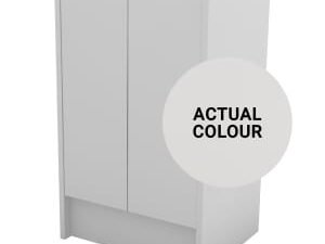Duarti By Calypso Cascade 500mm Slimline 2 Door Floor Standing Vanity Unit - Mirror Grey