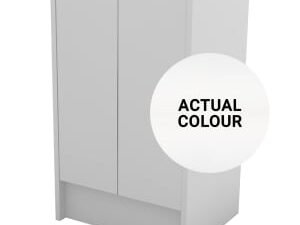 Duarti By Calypso Cascade 500mm Slimline 2 Door Floor Standing Vanity Unit - Mirror White
