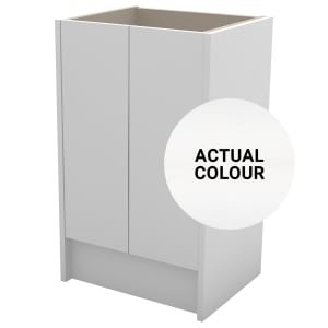 Duarti By Calypso Cascade 500mm Slimline 2 Door Floor Standing Vanity Unit – Mirror White