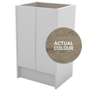 Duarti By Calypso Cascade 500mm Slimline 2 Door Floor Standing Vanity Unit – Grey Bark