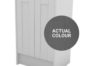 Duarti By Calypso Highwood 500mm Slimline 2 Door Floor Standing Vanity Unit - Panther Grey